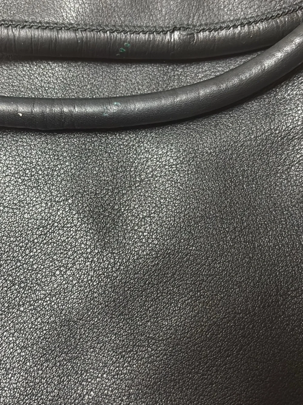 Vince Camuto Black Leather Hobo Bag with Gold Hardware